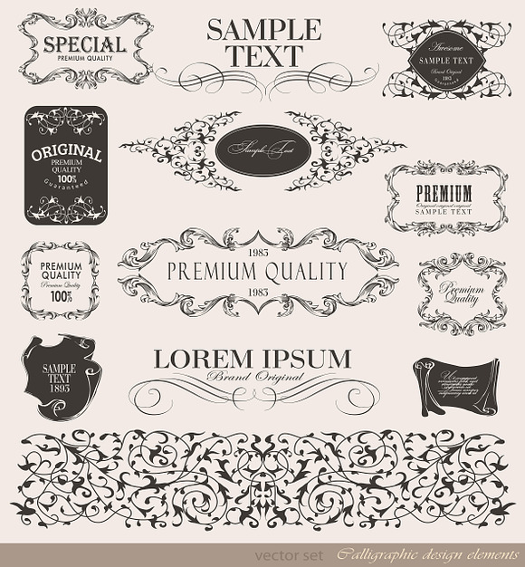 decoration vector set in Illustrations - product preview 2