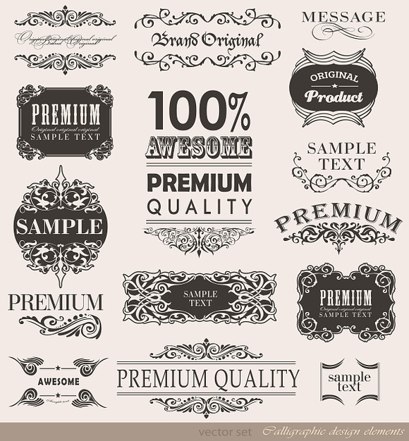 decoration vector set in Illustrations - product preview 3