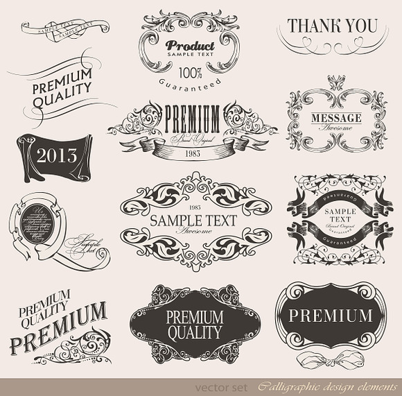 decoration vector set in Illustrations - product preview 4