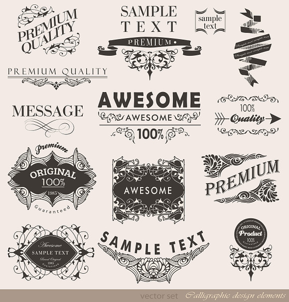 decoration vector set in Illustrations - product preview 5