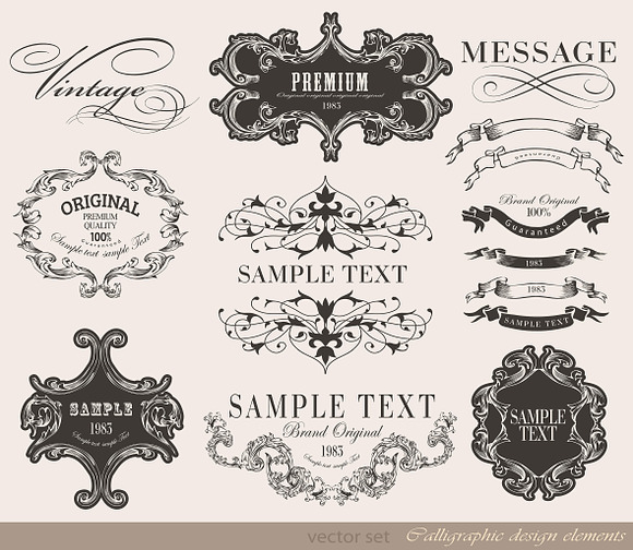 decoration vector set in Illustrations - product preview 6