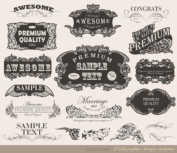 decoration vector set in Illustrations - product preview 7