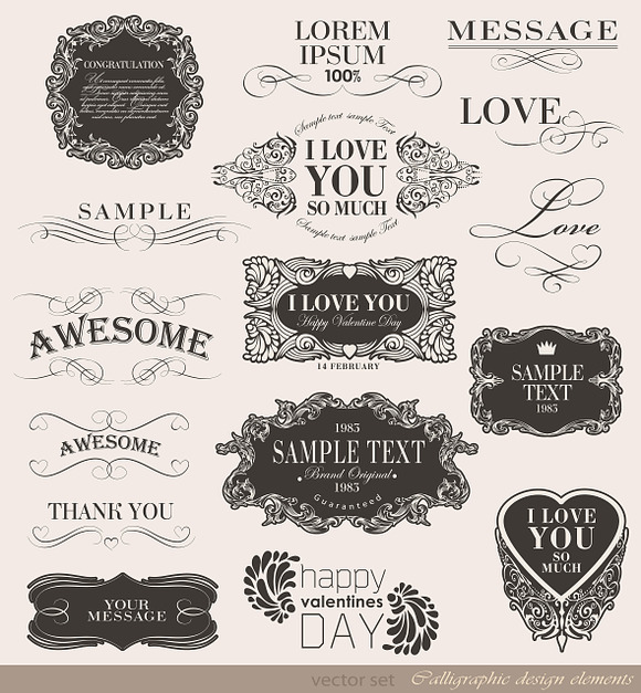 decoration vector set in Illustrations - product preview 9