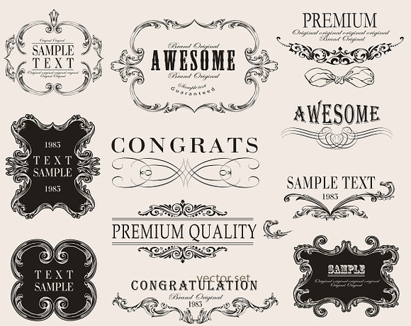decoration vector set in Illustrations - product preview 10