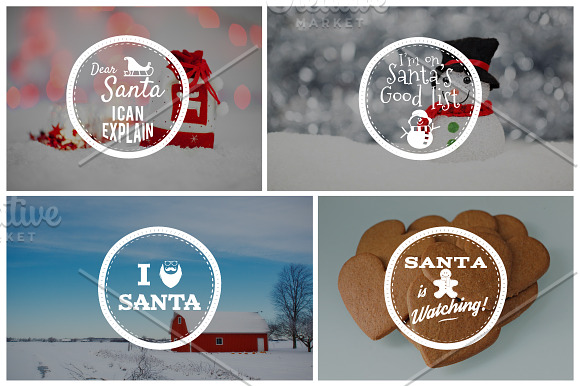 11 Funny Christmas Badges Collection in Objects - product preview 1