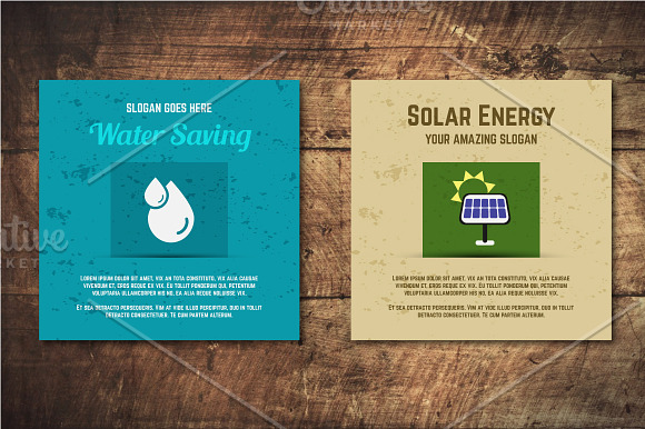5 Eco Poster Concepts & Stickers in Card Templates - product preview 2