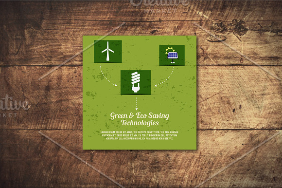 5 Eco Poster Concepts & Stickers in Card Templates - product preview 3