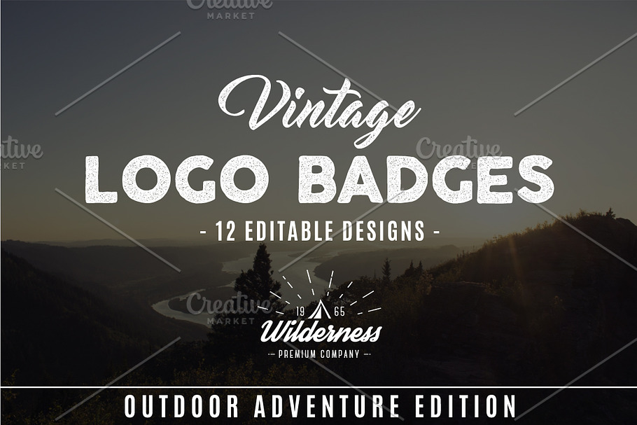 Outdoor Adventure Badges, Camp Logos
