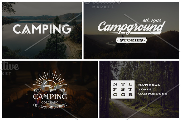 Outdoor Adventure Badges, Camp Logos in Logo Templates - product preview 1