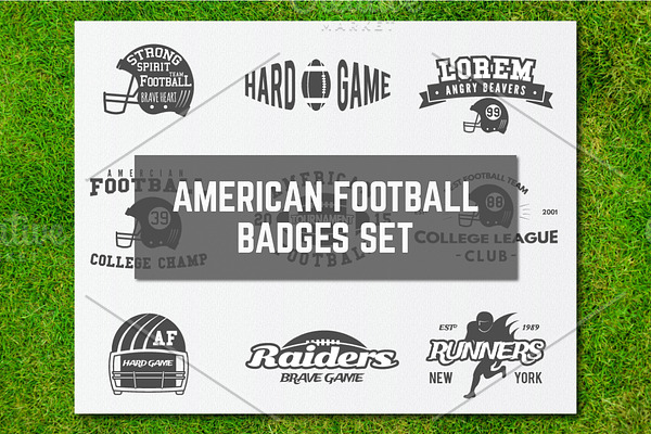 9 American Football Logos & Labels