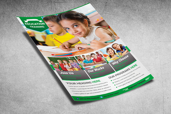 School Education Flyers in Flyer Templates - product preview 2