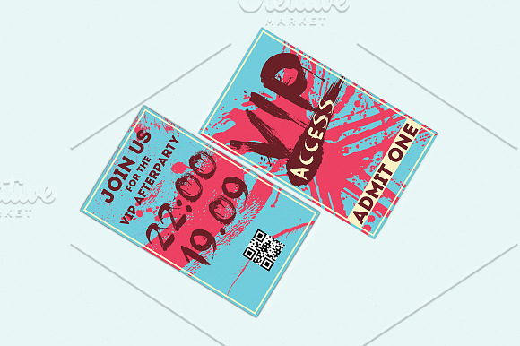 Colourful VIP pass in Card Templates - product preview 1