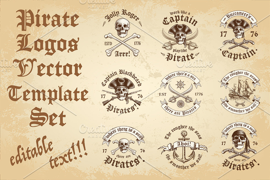 Pirate Vector Logos and Insignia