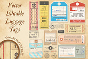 Vector Luggage Tags Illustrations 3