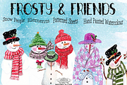 Frosty & Friends Watercolor Graphics