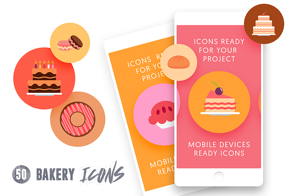 50 Bakery Icons in Cute Icons - product preview 3