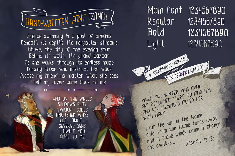 Hand Written font TZANAH in Script Fonts - product preview 8