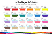50 Rainbow Cat Bath Clip Art