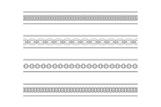 Set of chains dividers. Vector