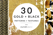 Gold + Black Patterns and Textures