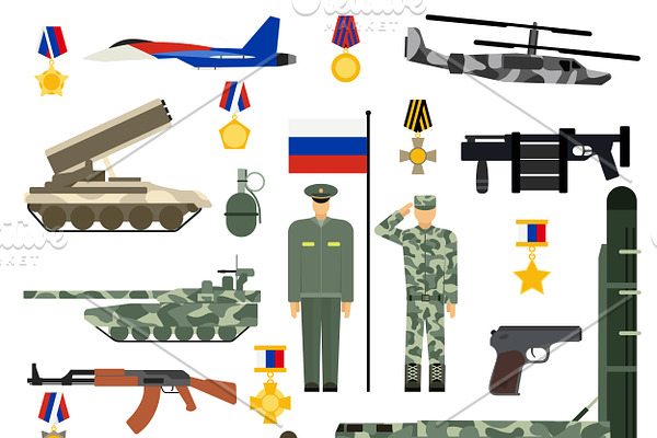 Russian Army vector set