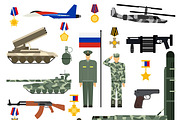 Russian Army vector set