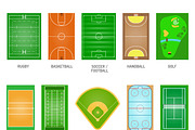 Playing fields vector set