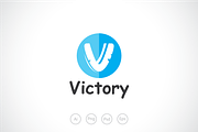 Alphabet V - Victory Logo Template