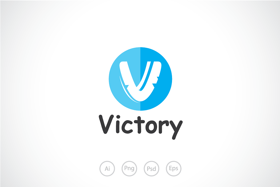 Alphabet V - Victory Logo Template