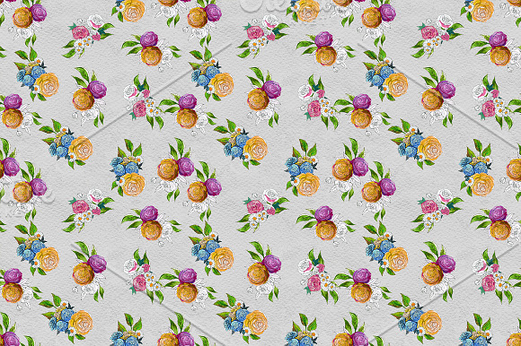 Watercolor rose patterns Vol 3 in Patterns - product preview 5
