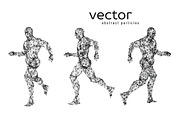 Vector illustration of running man