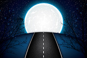 Road in the moonlight