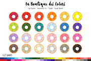 50 Rainbow Doughnut Clip Art