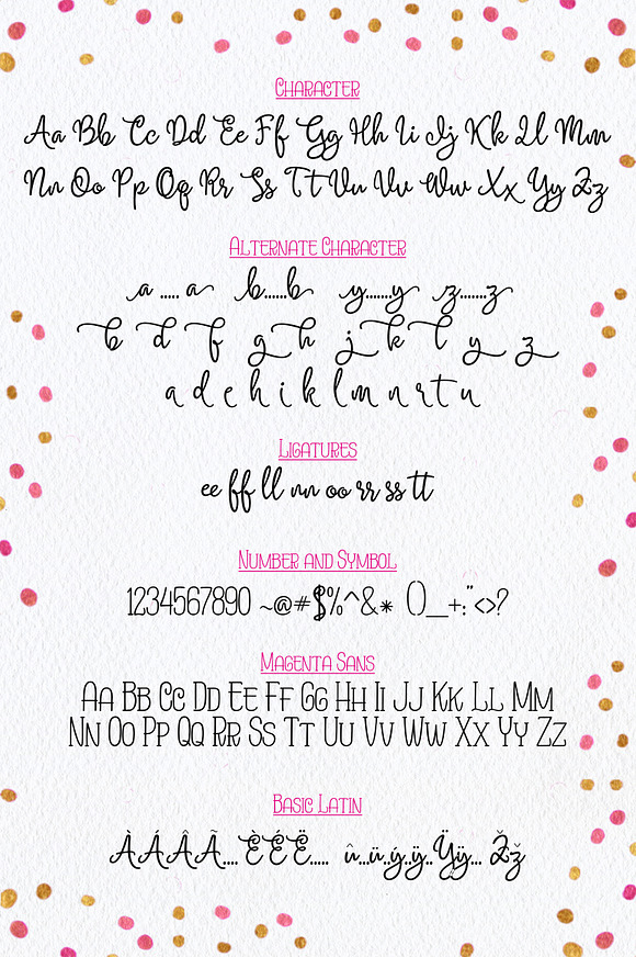 Magenta in Script Fonts - product preview 2