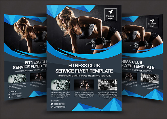 Body Fitness Gym Flyer Bundle in Flyer Templates - product preview 4