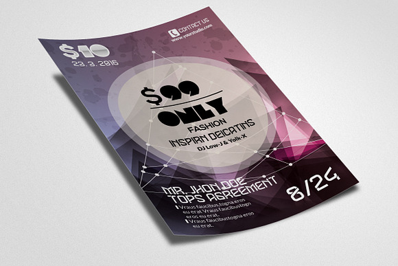 Music Party Night Flyer Template in Flyer Templates - product preview 2