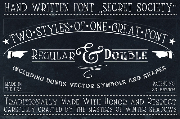 Handmade Font SecretSociety in Script Fonts - product preview 3