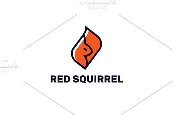 Red squirrel in Logo Templates - product preview 1