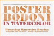 Poster Bodoni Watercolor Brushes