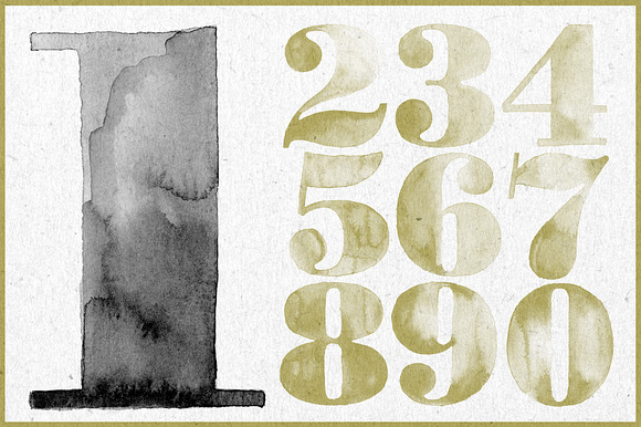 Poster Bodoni Watercolor Brushes in Photoshop Brushes - product preview 2