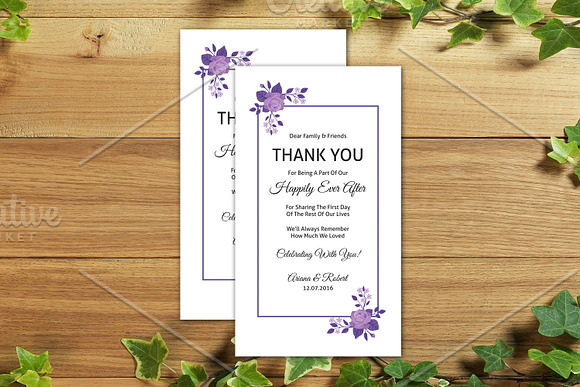 Wedding Thank You Card Template in Wedding Templates - product preview 1