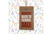Back to School Sale price tag.