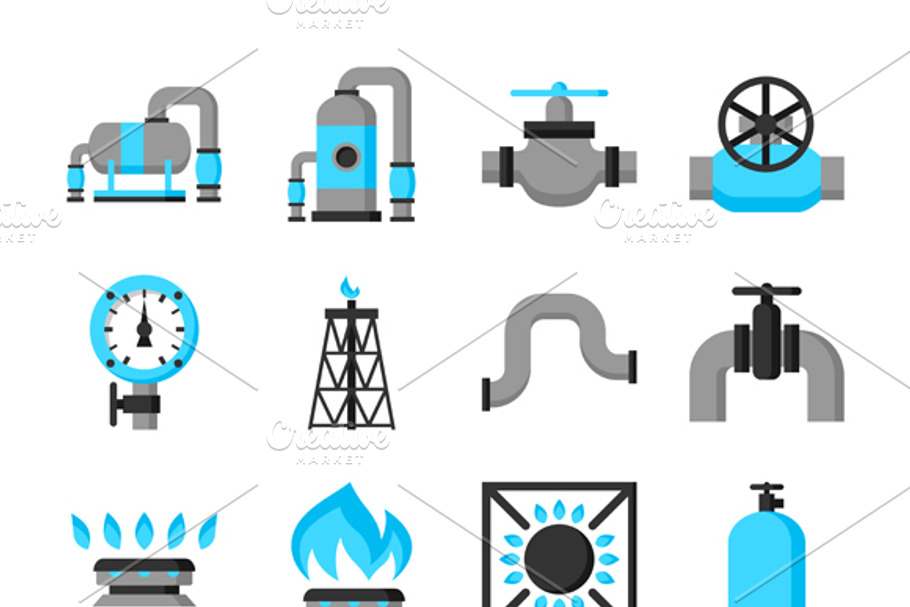 Natural gas objects.