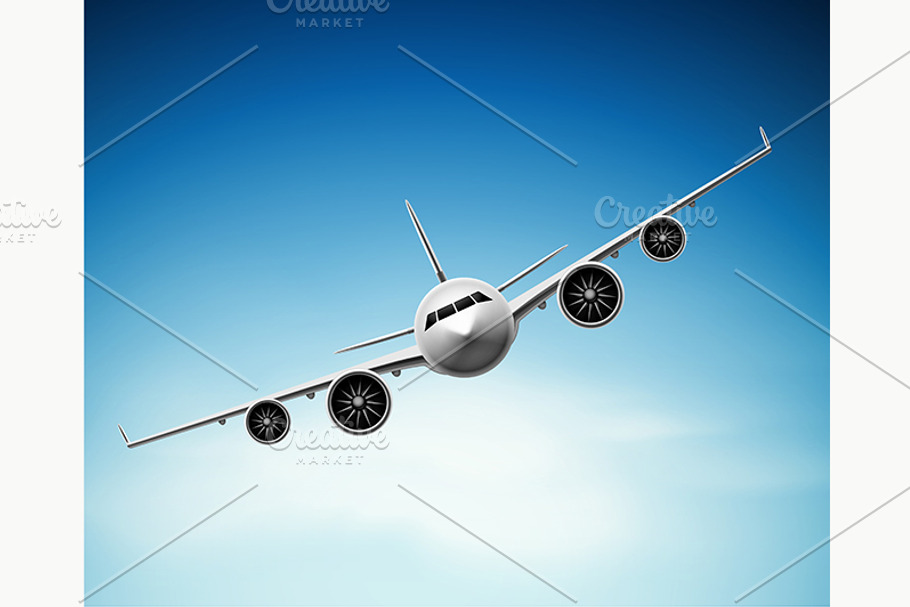Passenger Airplane in Illustrations - product preview 8