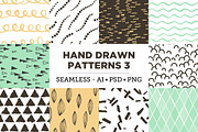 10 Seamless Hand Drawn Patterns v.3