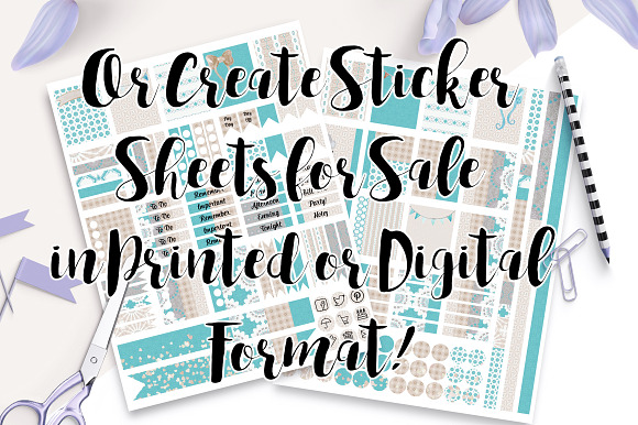 Planner Sticker Templates Photoshop in Templates - product preview 2