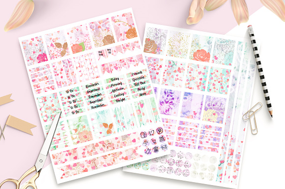 Planner Sticker Templates Photoshop in Templates - product preview 3