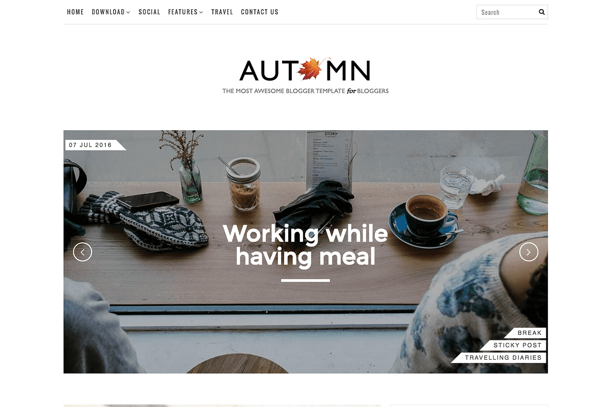 Autumn Premium Blogger Template in Templates - product preview 8