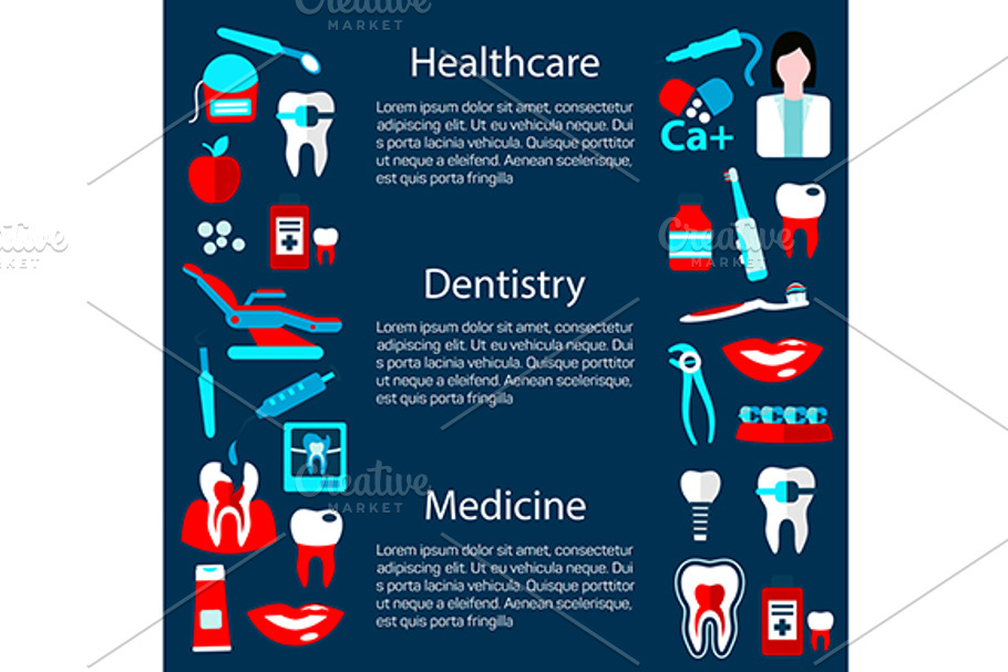Dentistry banner or poster in Graphics - product preview 8