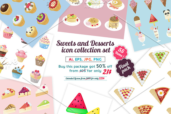 Sweet and Dessert icon final pack!!!
